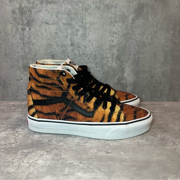 Vans Sk8 High Sneakers Womens sz 7.5 - Tiger print - Picture 1 of 6